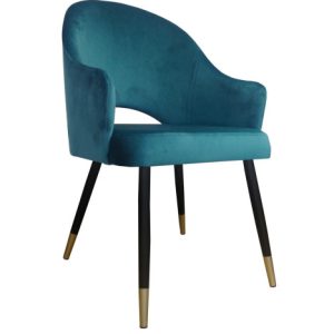 Krzesło Velvet noga czarna/zło 120372 Krzesło Velvet noga czarna/zło 120372