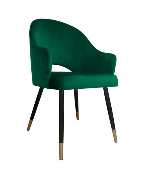 Krzesło Velvet noga czarna/zło 120205