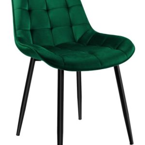 Krzesło welurowe NORMAN Velvet ciemnozielone 334975 Krzesło welurowe NORMAN Velvet ciemnozielone 334975