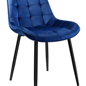 Krzesło welurowe NORMAN Velvet granatowe 334976 Krzesło welurowe NORMAN Velvet granatowe 334976
