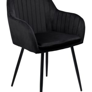 Krzesło welurowe SEVILLA VELVET czarne 334744 Krzesło welurowe SEVILLA VELVET czarne 334744