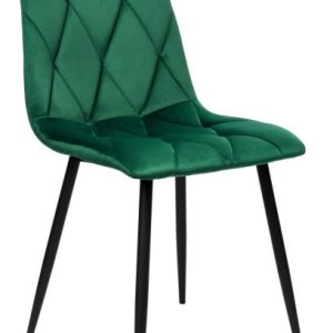 Krzesło welurowe tapicerowane Madison Velvet ciemnozielone 334999 Krzesło welurowe tapicerowane Madison Velvet ciemnozielone 334999