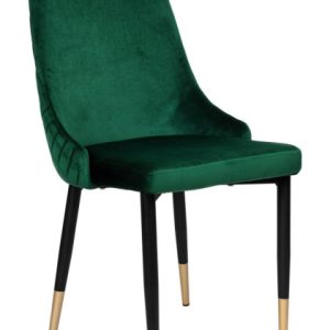 Krzesło welurowe tapicerowane Vermont Velvet ciemnozielone 335004 Krzesło welurowe tapicerowane Vermont Velvet ciemnozielone 335004