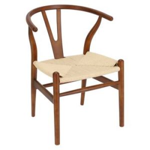 Krzesło Wicker Color naturalny/ciemny brązowy insp. Wishbone 63477 Krzesło Wicker Color naturalny/ciemny brązowy insp. Wishbone 63477