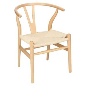 Krzesło Wicker Color naturalny/jasny brązowy insp. Wishbone 63478 Krzesło Wicker Color naturalny/jasny brązowy insp. Wishbone 63478