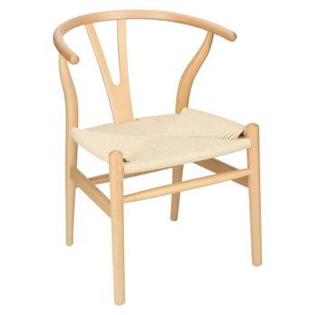 Krzesło Wicker Color naturalny/jasny brązowy insp. Wishbone 63478