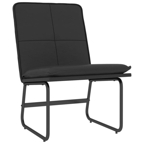 Krzesło wypoczynkowe czarne 54x75x76 cm sztuczna skóra 858988