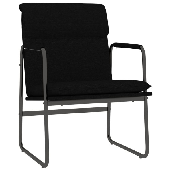 Krzesło wypoczynkowe czarne 55x64x80 cm obite tkaniną 859012