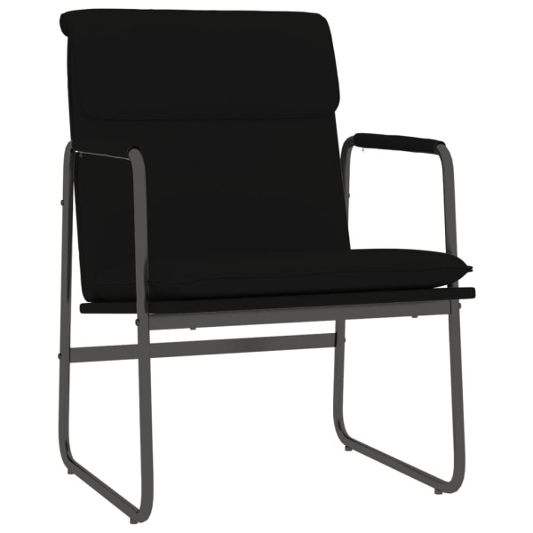 Krzesło wypoczynkowe czarne 55x64x80 cm sztuczna skóra 858976