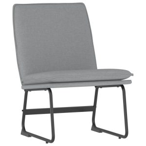 Krzesło wypoczynkowe jasnoszare 52x75x76 cm obite tkaniną 858971 Krzesło wypoczynkowe jasnoszare 52x75x76 cm obite tkaniną 858971