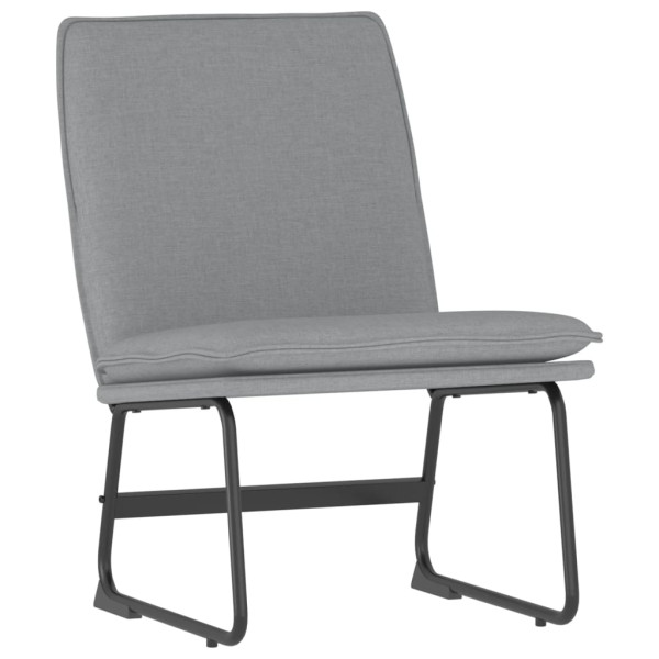 Krzesło wypoczynkowe jasnoszare 52x75x76 cm obite tkaniną 858971