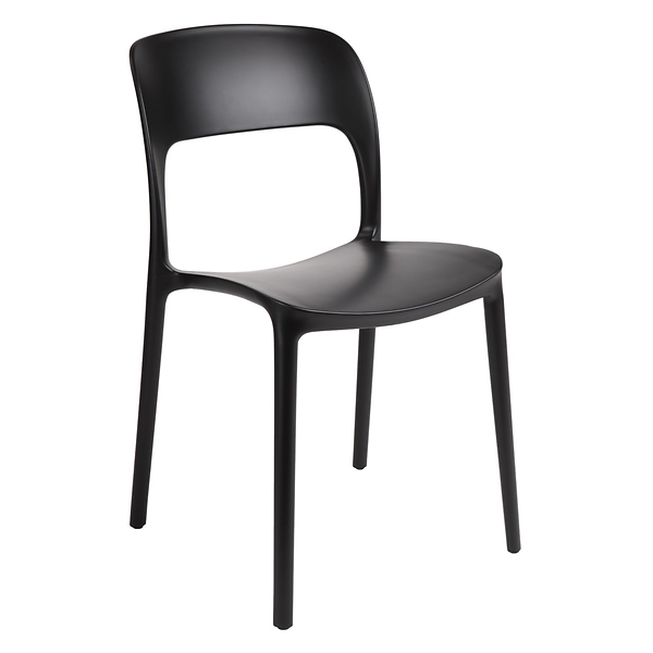 KRZESŁO Z TWORZYWA Flexi czarne NOWOCZESNE ergonomiczne 57824