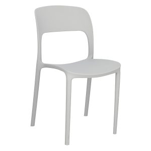 KRZESŁO Z TWORZYWA Flexi szare do jadalni ERGONOMICZNE 57825