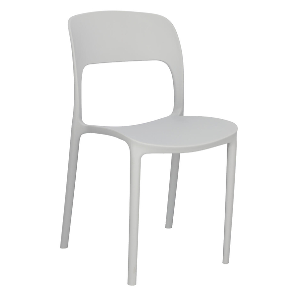 KRZESŁO Z TWORZYWA Flexi szare do jadalni ERGONOMICZNE 57825