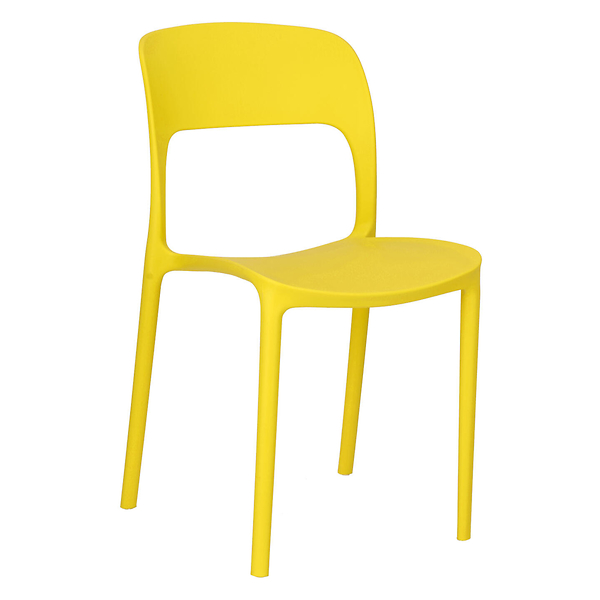 KRZESŁO Z TWORZYWA Flexi żółte lekkie ERGONOMICZNE 57827