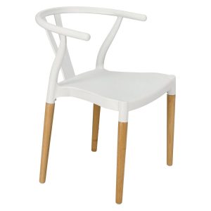 KRZESŁO Z TWORZYWA I DREWNA Wicker PP Simplet ins. WISHBONE 304689