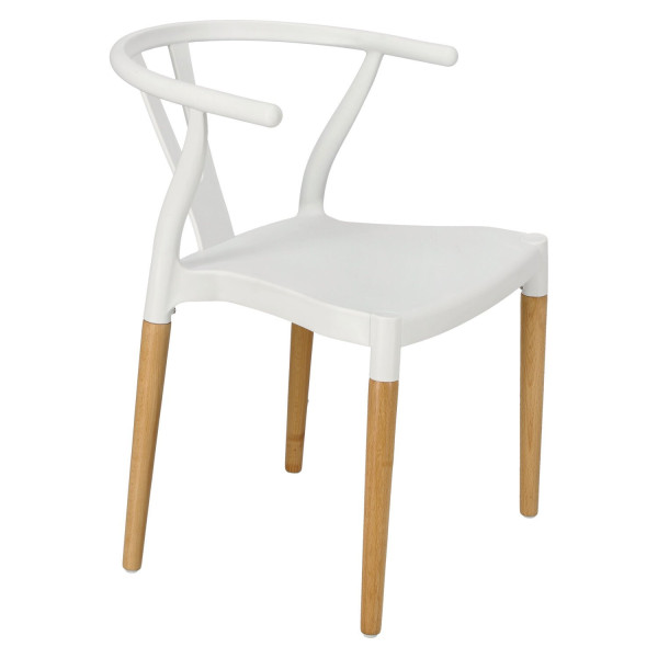 KRZESŁO Z TWORZYWA I DREWNA Wicker PP Simplet ins. WISHBONE 304689