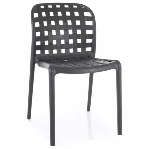 Krzesło z tworzywa STRIP czarne 845594