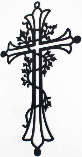 Krzyż metalowy na ścianę dewocjonalia ozdoba 20 cm 963950