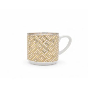 Kubek ceramiczny 340 ml złoty dekor 1067332 Kubek ceramiczny 340 ml złoty dekor 1067332