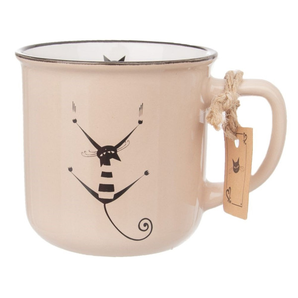 Kubek ceramiczny do kawy herbaty kot 350 ml 155799