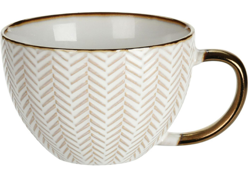 Kubek ceramiczny duża pojemność na prezent złoty 460 ml wzór 3 1031999