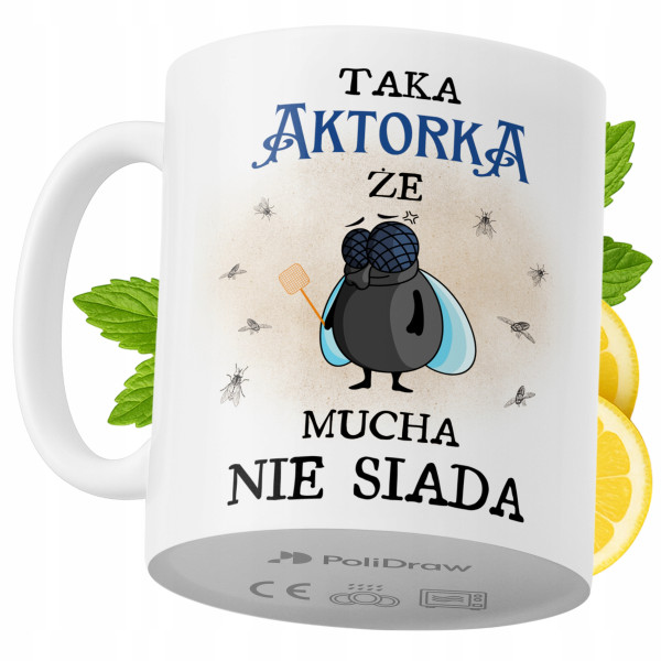 Kubek Dla Aktorki na Prezent z Nadrukiem ze Zdjęciem 330 ml PoliDraw 973719