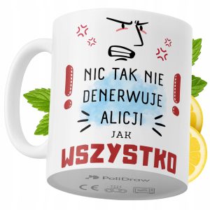 Kubek Dla Alicji na Prezent z Nadrukiem ze Zdjęciem 330 ml PoliDraw 973036 Kubek Dla Alicji na Prezent z Nadrukiem ze Zdjęciem 330 ml PoliDraw 973036