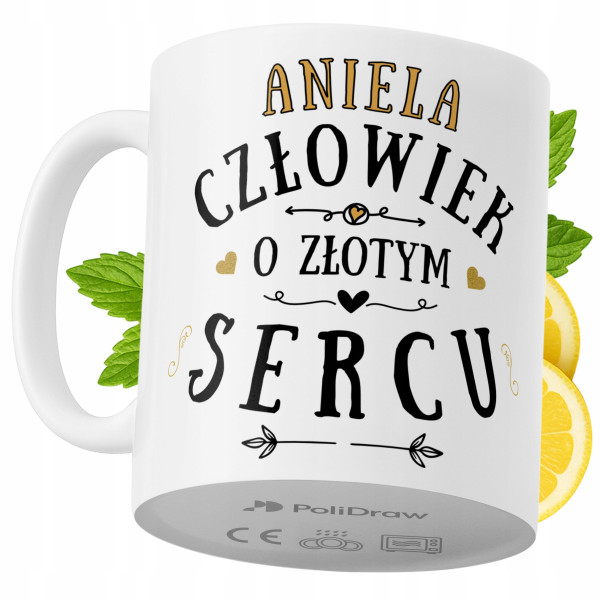 Kubek Dla Anieli na Prezent z Nadrukiem ze Zdjęciem 330 ml PoliDraw 972453