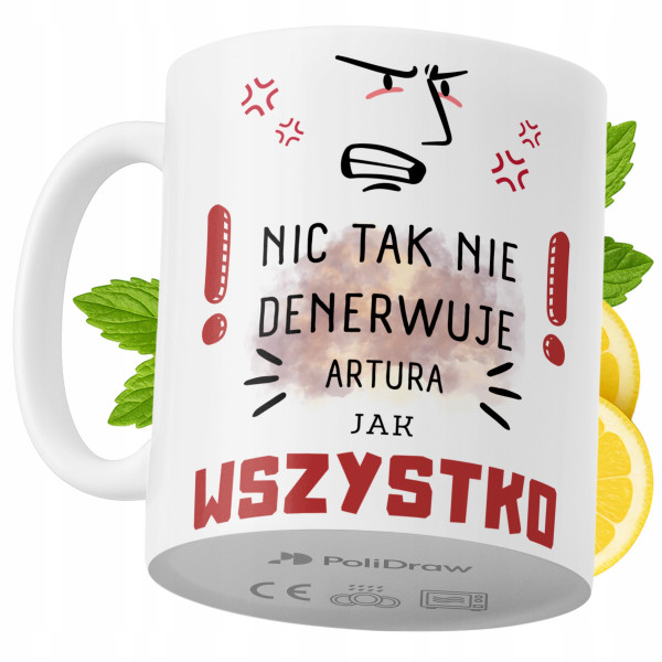 Kubek Dla Artura na Prezent z Nadrukiem ze Zdjęciem 330 ml PoliDraw 972895