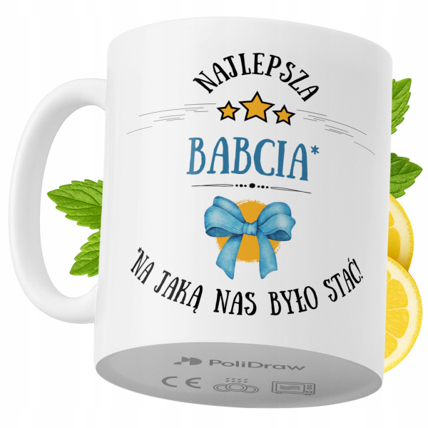 Kubek Dla Babci na Prezent z Nadrukiem ze Zdjęciem 330 ml PoliDraw 971806