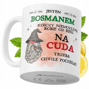 Kubek Dla Bosmana na Prezent z Nadrukiem ze Zdjęciem 330 ml PoliDraw 970593 Kubek Dla Bosmana na Prezent z Nadrukiem ze Zdjęciem 330 ml PoliDraw 970593