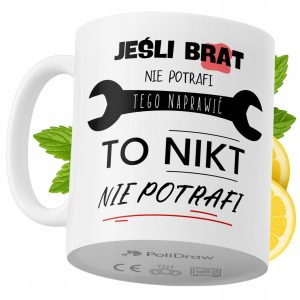 Kubek Dla Brata na Prezent z Nadrukiem ze Zdjęciem 330 ml PoliDraw 973700 Kubek Dla Brata na Prezent z Nadrukiem ze Zdjęciem 330 ml PoliDraw 973700