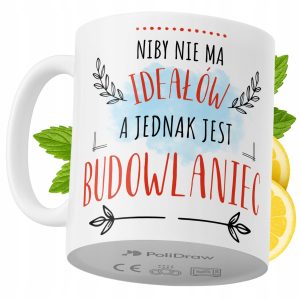 Kubek Dla Budowlańca na Prezent z Nadrukiem ze Zdjęciem 330 ml PoliDraw 972564