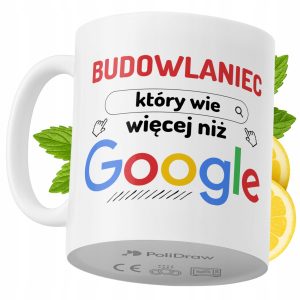 Kubek Dla Budowlańca na Prezent z Nadrukiem ze Zdjęciem 330 ml PoliDraw 973975 Kubek Dla Budowlańca na Prezent z Nadrukiem ze Zdjęciem 330 ml PoliDraw 973975