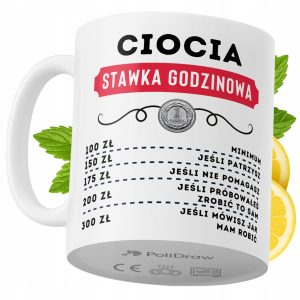 Kubek Dla Cioci na Prezent z Nadrukiem ze Zdjęciem 330 ml PoliDraw 973053 Kubek Dla Cioci na Prezent z Nadrukiem ze Zdjęciem 330 ml PoliDraw 973053