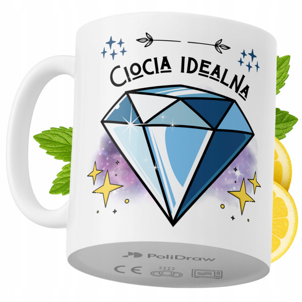 Kubek Dla Cioci na Prezent z Nadrukiem ze Zdjęciem 330 ml PoliDraw 973141