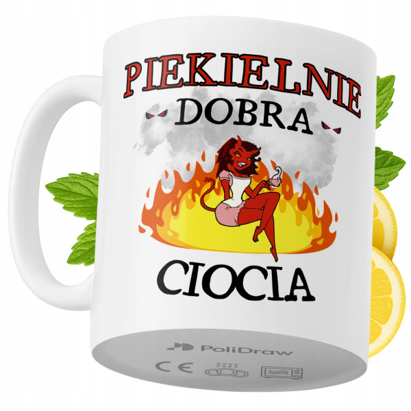Kubek Dla Cioci na Prezent z Nadrukiem ze Zdjęciem 330 ml PoliDraw 973259