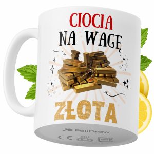 Kubek Dla Cioci na Prezent z Nadrukiem ze Zdjęciem 330 ml PoliDraw 973287 Kubek Dla Cioci na Prezent z Nadrukiem ze Zdjęciem 330 ml PoliDraw 973287