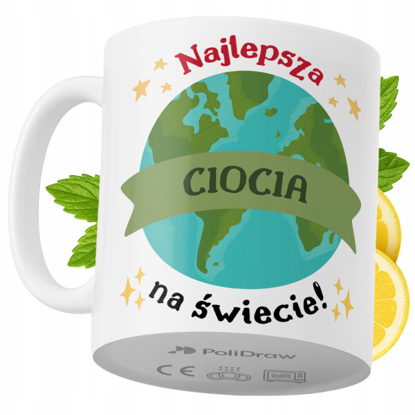 Kubek Dla Cioci na Prezent z Nadrukiem ze Zdjęciem 330 ml PoliDraw 972649