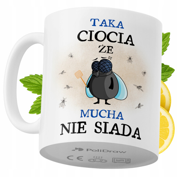 Kubek Dla Cioci na Prezent z Nadrukiem ze Zdjęciem 330 ml PoliDraw 973432