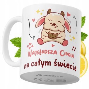 Kubek Dla Cioci na Prezent z Nadrukiem ze Zdjęciem 330 ml PoliDraw 973978 Kubek Dla Cioci na Prezent z Nadrukiem ze Zdjęciem 330 ml PoliDraw 973978