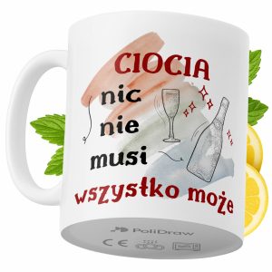 Kubek Dla Cioci na Prezent z Nadrukiem ze Zdjęciem 330 ml PoliDraw 972711 Kubek Dla Cioci na Prezent z Nadrukiem ze Zdjęciem 330 ml PoliDraw 972711