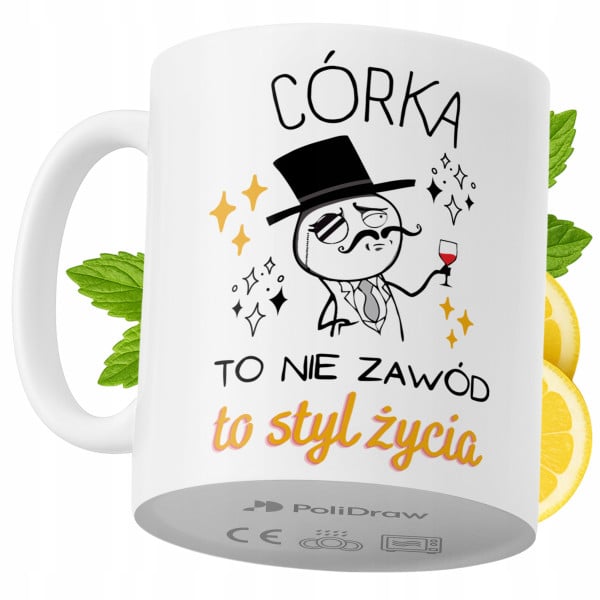 Kubek Dla Córki na Prezent z Nadrukiem ze Zdjęciem 330 ml PoliDraw 972980