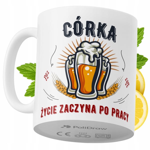 Kubek Dla Córki na Prezent z Nadrukiem ze Zdjęciem 330 ml PoliDraw 973251