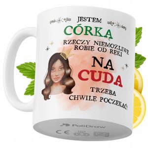 Kubek Dla Córki na Prezent z Nadrukiem ze Zdjęciem 330 ml PoliDraw 973334 Kubek Dla Córki na Prezent z Nadrukiem ze Zdjęciem 330 ml PoliDraw 973334