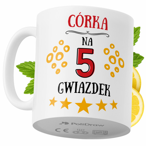 Kubek Dla Córki na Prezent z Nadrukiem ze Zdjęciem 330 ml PoliDraw 972559