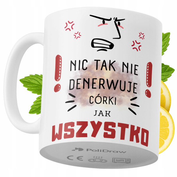 Kubek Dla Córki na Prezent z Nadrukiem ze Zdjęciem 330 ml PoliDraw 973353