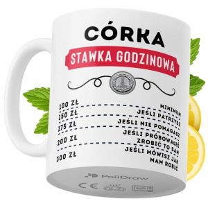 Kubek Dla Córki na Prezent z Nadrukiem ze Zdjęciem 330 ml PoliDraw 973554 Kubek Dla Córki na Prezent z Nadrukiem ze Zdjęciem 330 ml PoliDraw 973554