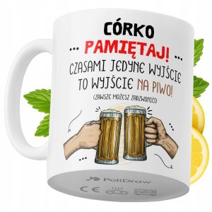 Kubek Dla Córki na Prezent z Nadrukiem ze Zdjęciem 330 ml PoliDraw 973685 Kubek Dla Córki na Prezent z Nadrukiem ze Zdjęciem 330 ml PoliDraw 973685
